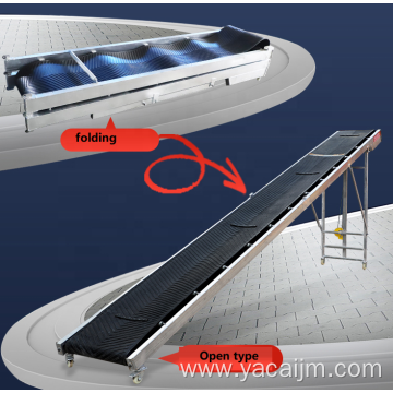 Factory-customized black rubber conveyor goods directly onto the second floor conveyor.